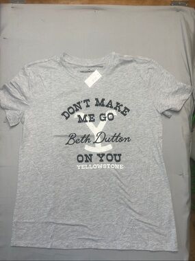 Beth Dutton "Don't Make Me Go" Yellowstone Graphic Tee - Light Gray
